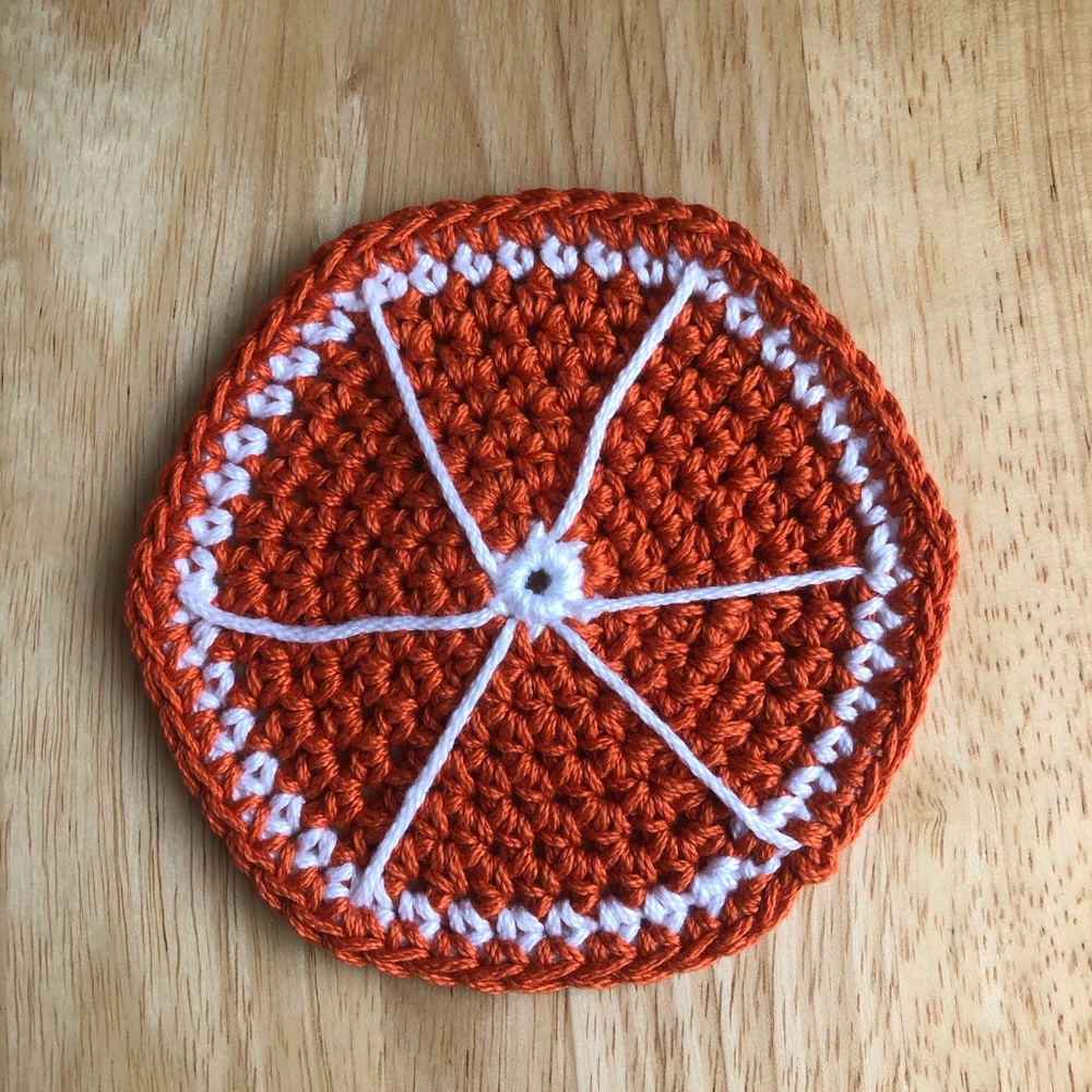 NEW Crochet Orange Slice Coasters (4 pack) - Picture 5 of 6